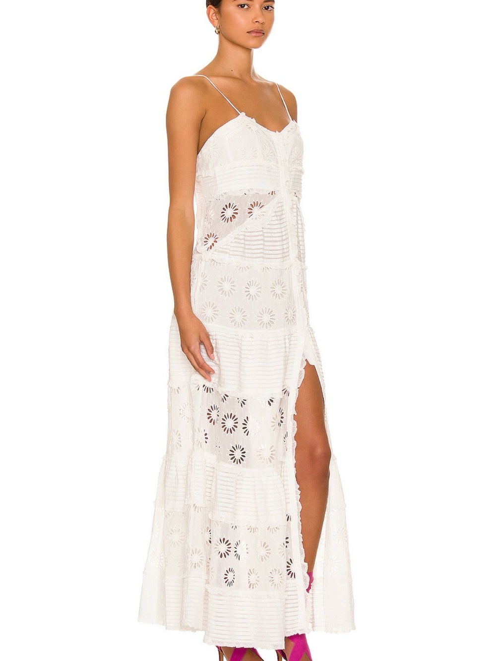 Isabel Marant: Drake tiered eyelet ruffle maxi dress - Picture 2 of 6